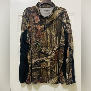 Mossy Oak Break Up Camo Long Sleeve Pullover EUC